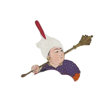 Man Half Body Holding Mace