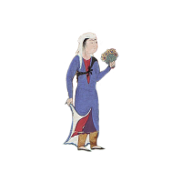 woman with flower in her hand