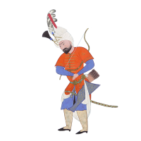 soldier wearing orange
