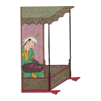 woman sitting on the porch