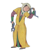 A dancing lady wearing yellow