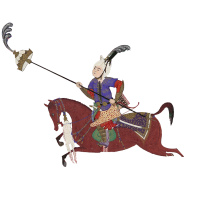 rider Jousting with lances