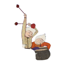 two man playing music