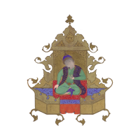 king sitting on throne