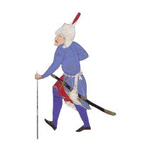 man walking with a stick