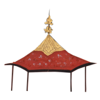 Roof Shade Red and Golden