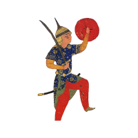 soldier with sword and shield