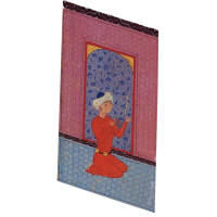 A Man in a Mosque hands up