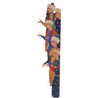 Standing Men in a Row Saying Prayers