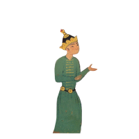 A Prince Standing and Talking hands up