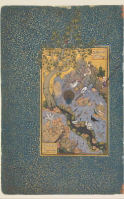 "The Concourse of the Birds", Folio 11r from a Mantiq al-tair (Language of the Birds)