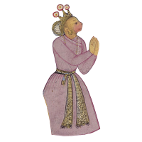 Hanuman, Human-Monkey devas with hands together crown on head