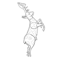 Sasanian stag,deer