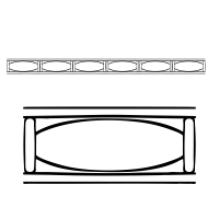 Repeating border element motif