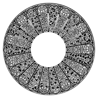 sassanian round frame pattern
