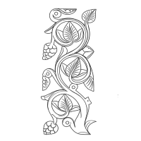 sasanian leafe pattern