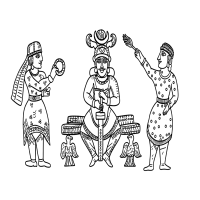 Sasanian Enthronement Scene
