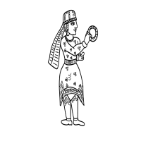 Sasanian Noble or Princely Figure with Beaded Diadem