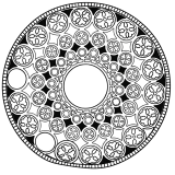 Sasanian Circular Floral Pattern