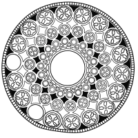Sasanian Circular Floral Pattern