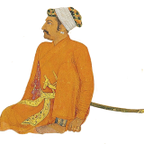 Man in an orange dress