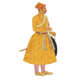 A Soldier in a yellow dress