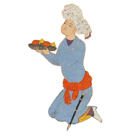 A man offering food